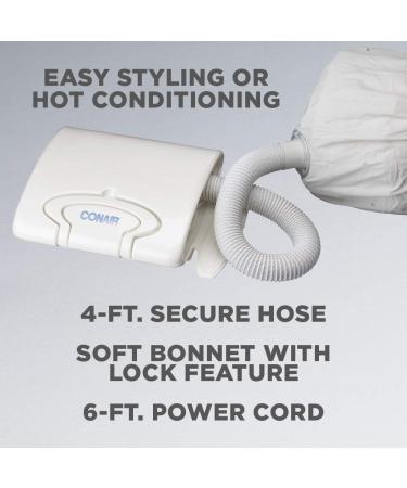 Conair Soft Bonnet Hair Dryer - White | Fast & Gentle Drying - Buy Online on GoSupps.com