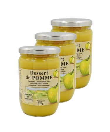 Lot 3x Apple dessert - compote - 620g jar
