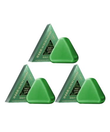 G n rique Solid Shampoo Soap 3 Pieces Triangle Purifying Shampoo for Women Gentle Bar Control Green Oil Daily Care Scalp Types Hair Types Home Travel Bathroom