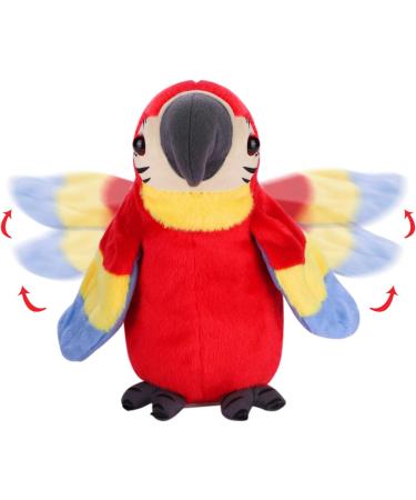 ITODA Electric Talking Parrot Plush Toy for Kids - Educational Electronic Pet with Record & Repeat Functions, Cute Dancing Bird Doll for Baby Birthday Gifts (Red-2) - Buy Online on GoSupps.com