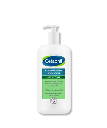 Cetaphil Cooling Relief Body Wash  For All Skin Types  20 oz  Soothing Eucalyptus  24 Hour Dryness Relief  Hypoallergenic  Fragrance  Paraben & Sulfate Free  Dermatologist Recommended Brand NEW Cooling Relief