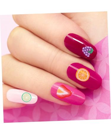FRCOLOR 7200 Pieces 12 Fruit Slime Cut Nail Accessories Elegant False Nails Nail Decals with Flowers Nails Fruit Fruit Slices Manicure Decorate Appliques Nail Splitters - Buy Online on GoSupps.com