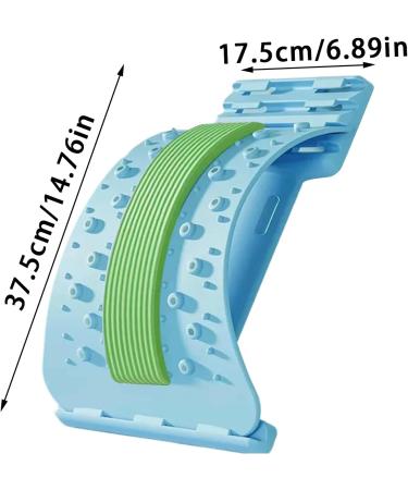 Aizuoni Back Extensor Lumbar Extensor Ergonomic Corrector Nonslip 3 Levels Adjustable for Muscle Relaxation Lumbar Region Exercise Blue - Buy Online on GoSupps.com