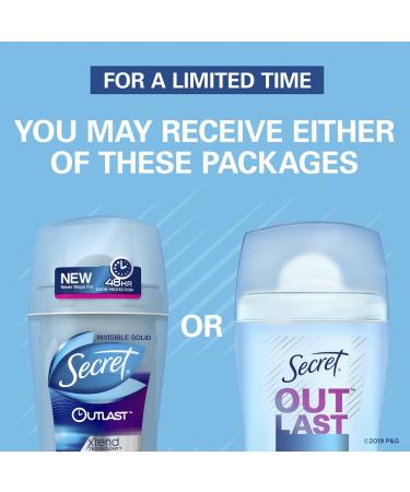 Secret Outlast Antiperspirant 2.6 oz (Pack of 2) - Long-Lasting Protection | International Shipping Available - Buy Online on GoSupps.com