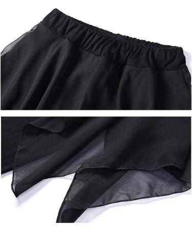 Skirted Leggings for Women Stretchy Yoga Pants with Chiffon Skirt for Ballet Dance | Medium Size - Buy Online on GoSupps.com