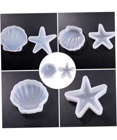 SHINEOFI 6 Pcs Diy Starfish Mold Epoxy Coaster Mold Conch Mold Plate Craft Mold Self Made Craft Supplies Whitex3pcs 8.5x6x2cmx3pcs - Buy Online on GoSupps.com