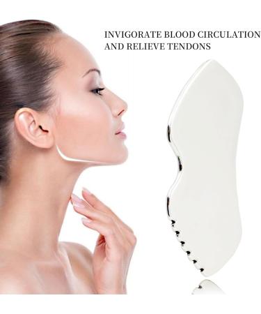 Foyten Gua Sha Facial Tools 304 Stainless Steel Face Sculpting Tool for Skin Caer Body Muscle Chin Guasha Tool for Fatigue Relief and Full Body Massage - Buy Online on GoSupps.com