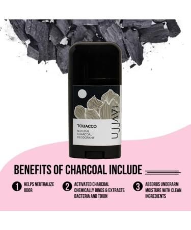 Ujjayi Natural Deodorant with Activated Charcoal | Deodorant for Men and Women | Aluminum-Free Paraben-Free Sulfate-Free Vegan Gluten-Free Cruelty-Free Handmade (Tobacco) - Buy Online on GoSupps.com