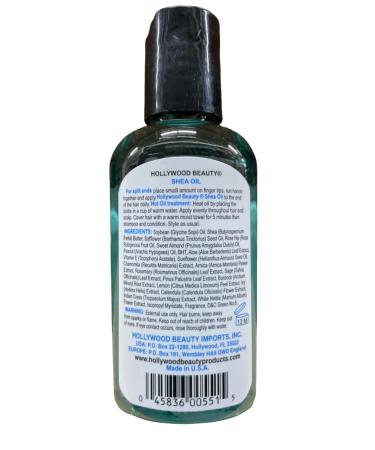 Hollywood Beauty Shea Oil 2 oz - Pack of 6 | Nourishing & Hydrating | International Shipping Available - Buy Online on GoSupps.com