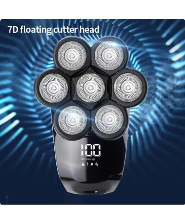 YKMYXZ 7D Electric Head Shaver 6in1 Shavers for Bald Men Electric Shaver Nose Hair Sideburn Trimmer Waterproof Wet - Buy Online on GoSupps.com