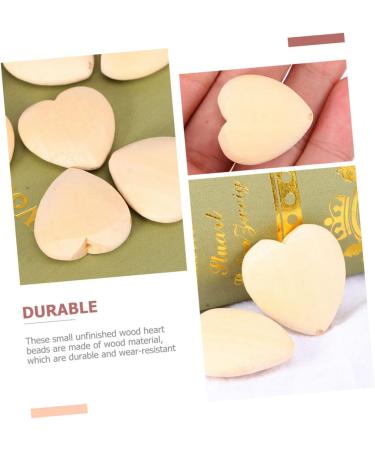 Safigle 150 PTH Peach Herz Heart Pearls - Wooden Crafting Beads for Valentine's Day Decoration & Tinkering Accessories - Buy Online on GoSupps.com