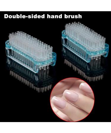 Autuuuckee Double-Sided Nail Brush Set - 4-Part Cleaning Kit for Toenails - Blue & Transparent Finger Brushes - Buy Online on GoSupps.com