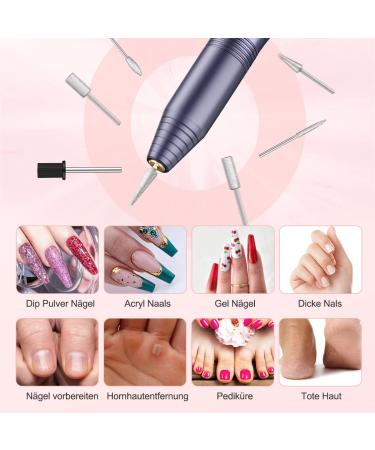 Weyi Nail Miller - Professional Electric Nail File for Gel & Acrylic Nails | 20 000 RPM USB 11-in-1 Manicure-Pedicure Set Gray | International Shipping Available - Buy Online on GoSupps.com