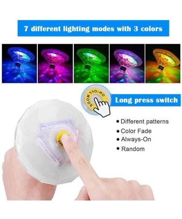 Caxmtu Floating Pool Led Tub Lights Lamp for Bath Disco Pond Swimming Pool Child Bath Toys 7 Modes Assorted Color Battery Operated - Buy Online on GoSupps.com