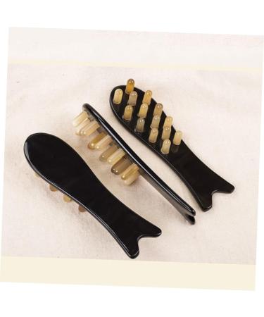 Fomiyes Natural Horn Massager Brush - Smooth Tool for Scalp Massage & Hair Styling | International Shipping - Buy Online on GoSupps.com
