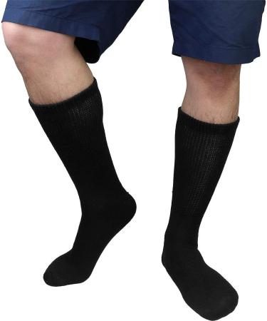 Physicians Approved Diabetic Socks Crew Unisex 12-Pack 10-13 Black - Falari - Buy Online on GoSupps.com