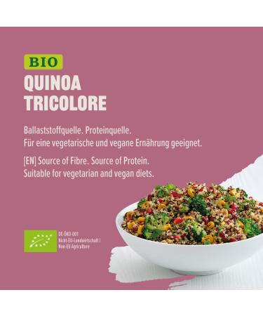 Buy Amazon Organic Tricolore Quinoa 500g - Premium Healthy Superfood for International Shipping - Buy Online on GoSupps.com