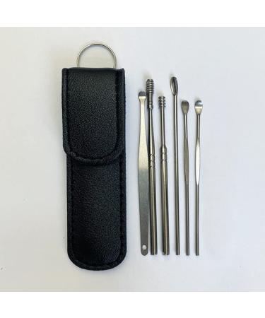 Ear pick set ear cleaner ear pick tool ear pick full set of 6 7 sets (Black6)