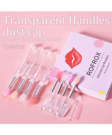 Silicone Lip Brushes Set with Caps for Makeup & Beauty - 8pcs/box - Buy Online on GoSupps.com