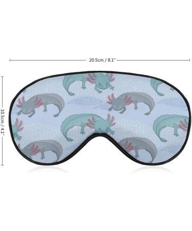 Mexican Axolotls Sea Sleep Mask - Adjustable Blindfold for Sleeping & Travel - Buy Online on GoSupps.com