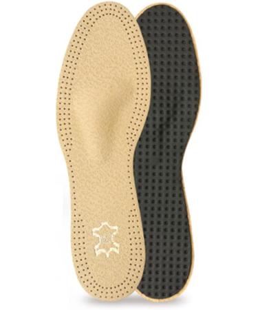 Fabacare Corbby Orto Taurus Premium Leather Shoe Inserts - Breathable Activated Carbon T-Shape Insole for Comfort - EU Sizes 35-46 - Buy Online on GoSupps.com