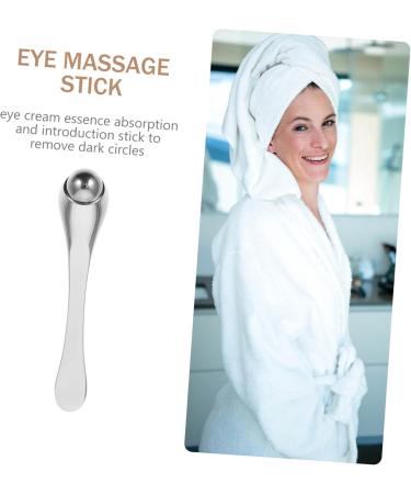 Mobestech Eye Cream Massage Stick | Silver Face Roller for Eye Treatment & Facial Massage | 8.5x2cm - Buy Online on GoSupps.com