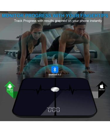 Wecolor Bluetooth Body Fat Scale: Smart BMI Weighing Digital Scale for Fitness Analysis and Data Sync with Smartphone App - Buy Online on GoSupps.com