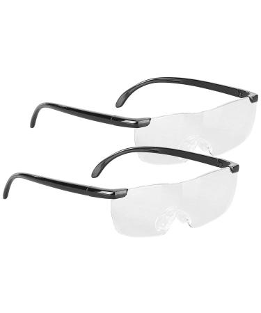 Pearl magnification glasses: Set of 2 edgeless magnification glasses 1.6-fold with protective bag (magnifying glasses glasses magnifying glass magnifying glasses for glasses wearers)