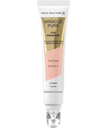 Coty Max Factor Miracle Pure Eye Enhancer color correcting concealer massage applicator lightweight vegan formula with caffeine and vitamin C that can be layered 01 Rose 10 ml - Buy Online on GoSupps.com