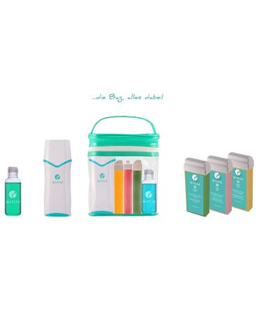 Mapeau Wax Warmer & Hair Removal Waxing Set - Roll On Cartridges Fleece Strips & After Wax Oil Included - Buy Online on GoSupps.com