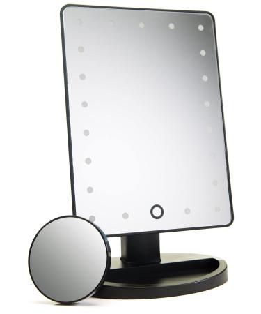 Absolutely Luvly Natural Daylight Lighted Makeup Mirror/Vanity Mirror with Touch Screen Dimming Detachable 10X Magnification Spot Mirror