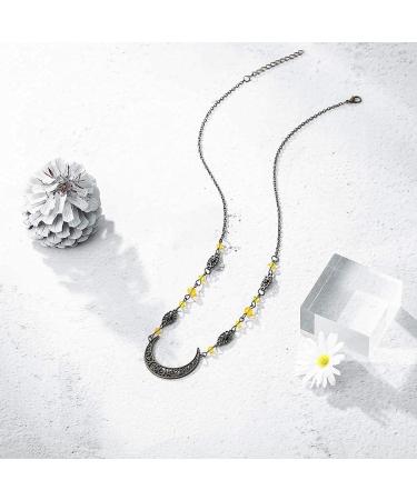 Jovono Boho Head Chain with Crystals - Stylish Bronze & Yellow Headdress for Women & Girls | Fashion Hair Accessories - Buy Online on GoSupps.com