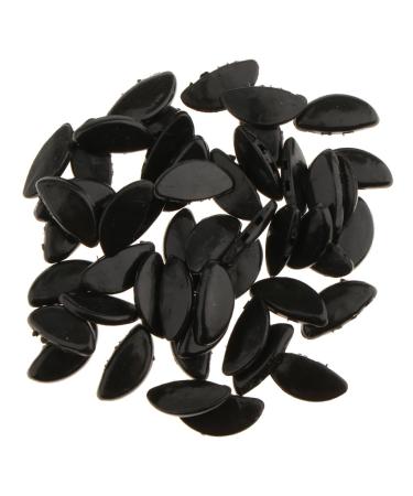 25 Pairs of 15mm Black Oval Silicone Push-In Nose Pads for Eyeglasses - Comfortable & Durable | International Shipping - Buy Online on GoSupps.com