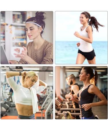 URAQT Sport Headbands 9 Pcs - Non-Slip Elastic Silicone Hairband for Women and Men - Athletic Sweat Bands for Running, Gym, Yoga - 9Pcs Thin - Buy Online on GoSupps.com