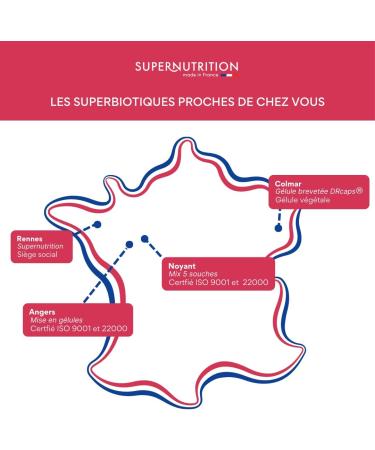 Supernutrition Superbiotics Intimate Flora Lactic ferments 5 natural strains grown in France 60 DRcaps gastroresistant capsules - Buy Online on GoSupps.com