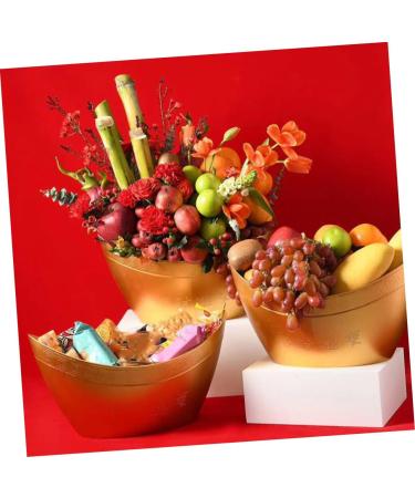 HOMSFOU 1pc Box Yuan Bao Fu House Decorations for Home Fruit Decor Wedding Serving Platter Ornament Gifts Fruit Toys Snack Serving Platter Plastic Portable Flowers - Buy Online on GoSupps.com