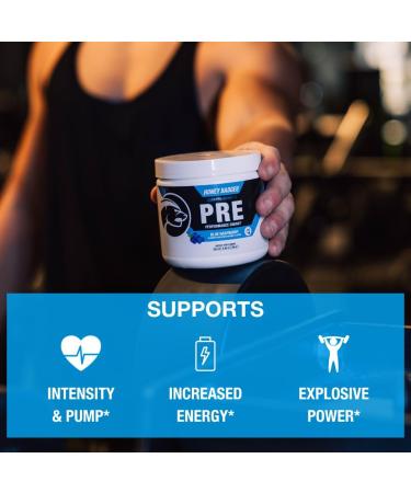 Honey Badger Pre Workout Powder | Micronized Creatine Monohydrate | Muscle Growth & Recovery | Natural Energy for Men & Women | Sugar Free & Paleo | 30 Servings - Buy Online on GoSupps.com