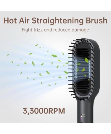 Hair Straightener Brush for Dry/Wet Hair - Fast Styling Reduces Heat Damage Dual Voltage Portable & Travel-Friendly - Buy Online on GoSupps.com