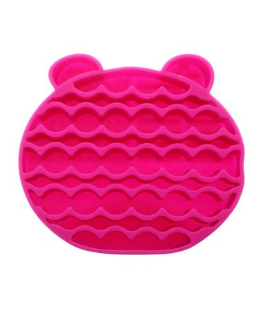 Beaupretty 2 1 Makeup Brush Holder Portable Brush Washing Tool Makeup Brush Cleaning Tool Makeup Removal Scrubber Holder Face Scrubbers Brush Pad Rack Brush Stand Make up Cleaner Rosy