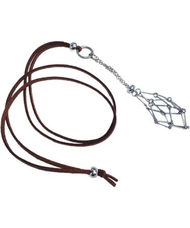 Oralgo Crystal Holder Necklace - Adjustable Choker with Natural Stone & PU Leather Cord - Perfect Gift for Women & Girls - Buy Online on GoSupps.com