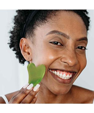 Jade Face Roller | Relaxing Guasha Tool for Face Face Roller Skin Care Muscle Relaxing for Keeping Youthful Skin Tone Decrease Puffiness Improve Skin Elasticity - Buy Online on GoSupps.com