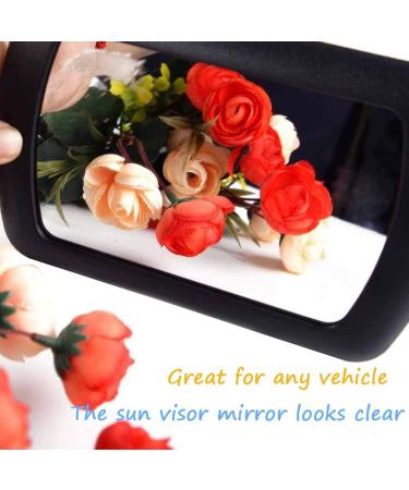 2 Pack Black Deluxe Sun Visor Cosmetic Vanity Mirror Clip for Car Makeup - Auto Supplies 16.9x11cm - Buy Online on GoSupps.com