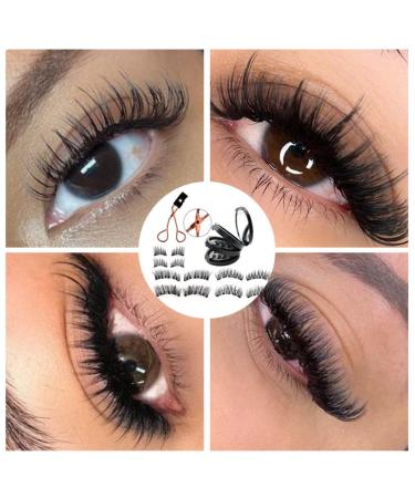 Reusable 3D Magnetic False Eyelashes - Natural Look, No Glue Needed (Pink, 4 Pairs/16 Pieces) - Buy Online on GoSupps.com