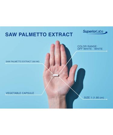 Saw Palmetto Extract 300mg - 120 Vegetarian Capsules - Non-GMO, Non-Synthetic Formula for Urinary Health - Buy Online on GoSupps.com