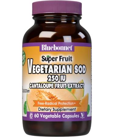 Bluebonnet Super Fruit SOD Cantaloupe Extract 250 IU - 60 Vegetarian Capsules - Buy Online on GoSupps.com