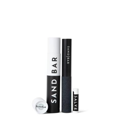 SandBar - Original Callus Remover | The Ultimate Callus Tool for Hands and Feet - Includes Salve (Black) 1 Count (Pack of 1) Black