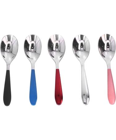 5 Piece Coffee Spoons No Bending Rust Resistant Corrosion Resistant Easy Clean Elegant Look Dinner Spoon Set for Home Kitchen Restaurant - Buy Online on GoSupps.com