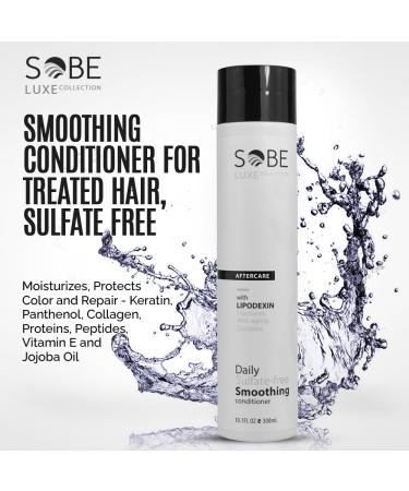 SOBE LUXE Smoothing Conditioner for Treated Hair - Sulfate Free Moisturizes & Protects Color 10 Oz | Keratin Panthenol Collagen Vitamins & Jojoba Oil - Buy Online on GoSupps.com