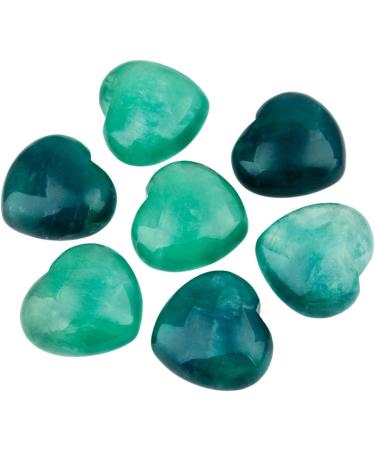 Nupuyai Green Fluorite Heart Worry Stone for Chakra Healing - 45mm - Buy Online on GoSupps.com