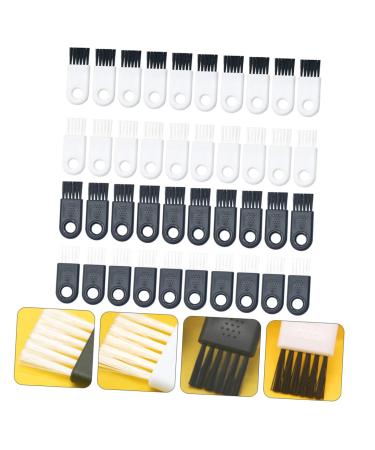 Minkissy 80 STK Cleaning Brush Set - Mini Cleaners for Hair Clippers Keyboard & Electric Shaver - Soft Fur White & Black - Perfect for Dust & Dirt Removal - Buy Online on GoSupps.com
